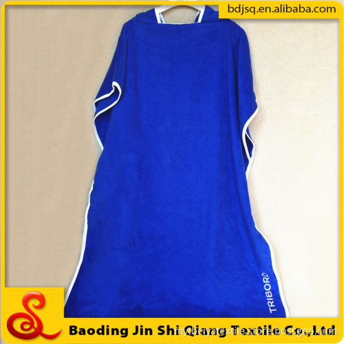 Custom Made Embroidery Logo 100% Cotton Adult Hooded Beach Towel